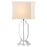 SAFAVIEH Lighting Caprice 26-inch White Shade Crystal Urn Table Lamp - 12"x12"x28" - 12Wx12Dx28H