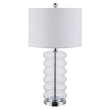 SAFAVIEH Lighting Carolanne 26.5-inch Glass Table Lamp - 14" x 14" x 26.5" - 14Wx14Dx27H