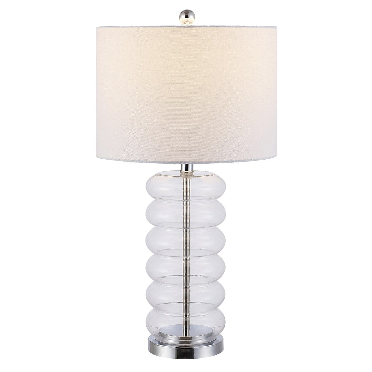 SAFAVIEH Lighting Carolanne 26.5-inch Glass Table Lamp - 14" x 14" x 26.5" - 14Wx14Dx27H