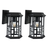 SAFAVIEH Lighting Carwen 8-inch Outdoor Wall Sconce [SET of 2] - 8Wx8Dx12H