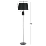 SAFAVIEH Lighting Celena 68-inch Black Floor Lamp - 17"x17"x67.5" - 17Wx17Dx68H