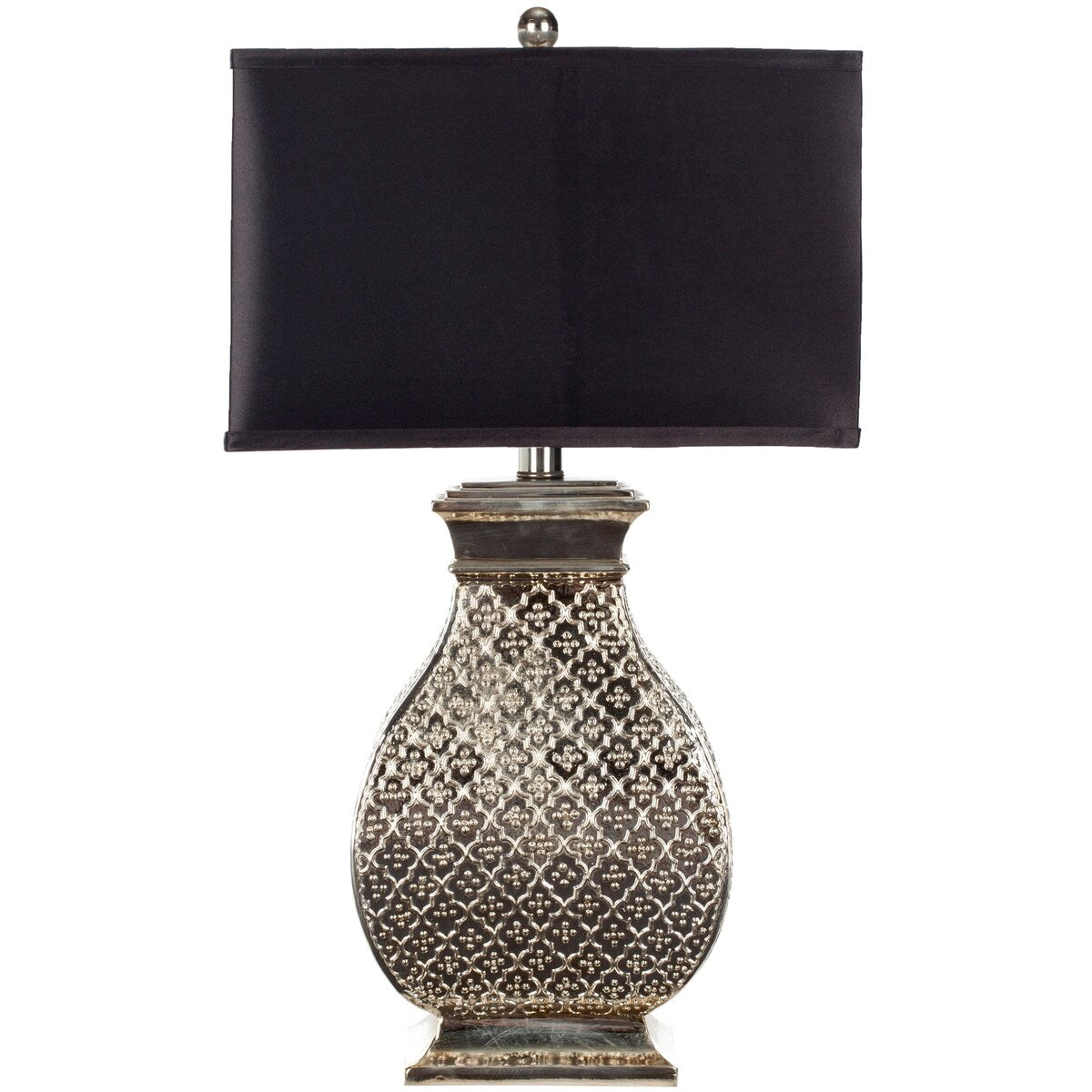 SAFAVIEH Lighting Chanel 30-inch Silver Table Lamp - 16"x11"x29" - 16Wx11Dx29H