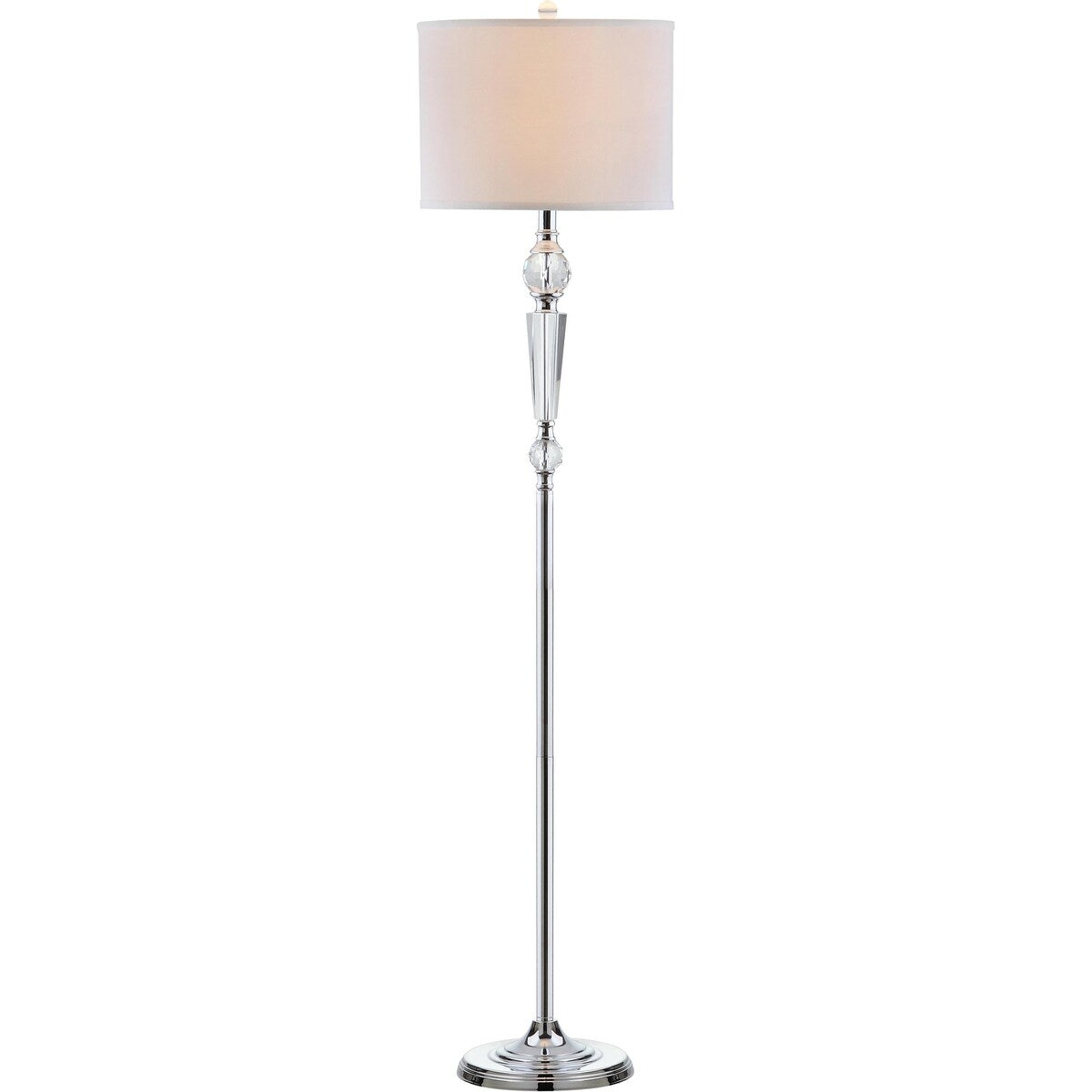 SAFAVIEH Lighting Chantel 60-inch Crystal Floor Lamp - 14"x14"x60" - Clear/Chrome - 14Wx14Dx60H