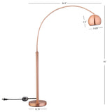 SAFAVIEH Lighting Charlene 70-inch Copper Led Floor Lamp - 12" x 12" x 70" - 12Wx12Dx70H