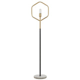 SAFAVIEH Lighting Charline 59-inch Brass Gold Edison Bulb Floor Lamp - 13" x 9.75" x 57" - Gold/Black - 13Wx10Dx57H