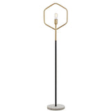 SAFAVIEH Lighting Charline 59-inch Brass Gold Edison Bulb Floor Lamp - 13" x 9.75" x 57" - Gold/Black - 13Wx10Dx57H