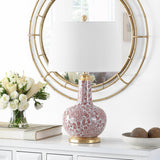 SAFAVIEH Lighting Cheol 26-inch Ceramic Floral LED Table Lamp - 15" W x 15" L x 25.5" H - 15Wx15Dx26H