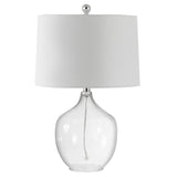 SAFAVIEH Lighting Chiang 24-inch Clear Glass LED Table Lamp - 15" W x 15" L x 23.5" H - 15Wx15Dx24H