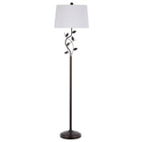 SAFAVIEH Lighting Clementina 61.5-inch Iron Floor Lamp - 16" x 16" x 61.5" - Black - 16Wx16Dx62H