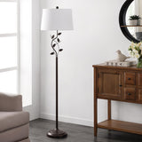 SAFAVIEH Lighting Clementina 61.5-inch Iron Floor Lamp - 16" x 16" x 61.5" - Black - 16Wx16Dx62H