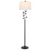 SAFAVIEH Lighting Clementina 61.5-inch Iron Floor Lamp - 16" x 16" x 61.5" - Black - 16Wx16Dx62H