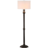 SAFAVIEH Lighting Cristal Oil-Rubbed Bronze 2-Light 59-inch Floor Lamp - 16"x16"x58.75" - Black - 16Wx16Dx59H