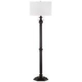 SAFAVIEH Lighting Cristal Oil-Rubbed Bronze 2-Light 59-inch Floor Lamp - 16"x16"x58.75" - Black - 16Wx16Dx59H