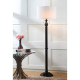 SAFAVIEH Lighting Cristal Oil-Rubbed Bronze 2-Light 59-inch Floor Lamp - 16"x16"x58.75" - Black - 16Wx16Dx59H