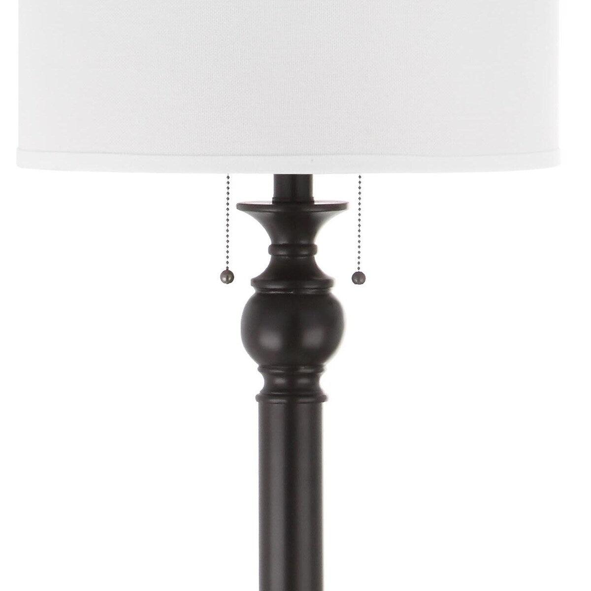 SAFAVIEH Lighting Cristal Oil-Rubbed Bronze 2-Light 59-inch Floor Lamp - 16"x16"x58.75" - Black - 16Wx16Dx59H