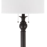 SAFAVIEH Lighting Cristal Oil-Rubbed Bronze 2-Light 59-inch Floor Lamp - 16"x16"x58.75" - Black - 16Wx16Dx59H