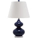 SAFAVIEH Lighting Danyell 24-inch Navy Double Gourd Glass Table Lamp - 14"x14"x24" - 14Wx14Dx24H