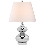 SAFAVIEH Lighting Danyell 24-inch Navy Double Gourd Glass Table Lamp - 14"x14"x24" - 14Wx14Dx24H