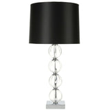 SAFAVIEH Lighting Danyelle 30-inch Black Crystal Glass Globe Table Lamp - 15"x15"x31" - 15Wx15Dx31H