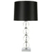 SAFAVIEH Lighting Danyelle 30-inch Black Crystal Glass Globe Table Lamp - 15"x15"x31" - 15Wx15Dx31H