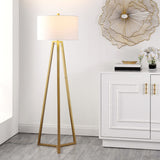 SAFAVIEH Lighting Darlene 64-inch Floor Lamp - 19" W x 19" D x 64" H - Gold - 19Wx19Dx64H