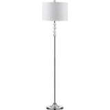 SAFAVIEH Lighting Davina 60-inch Crystal Floor Lamp - 14"x14"x60" - Clear/Chrome - 14Wx14Dx60H