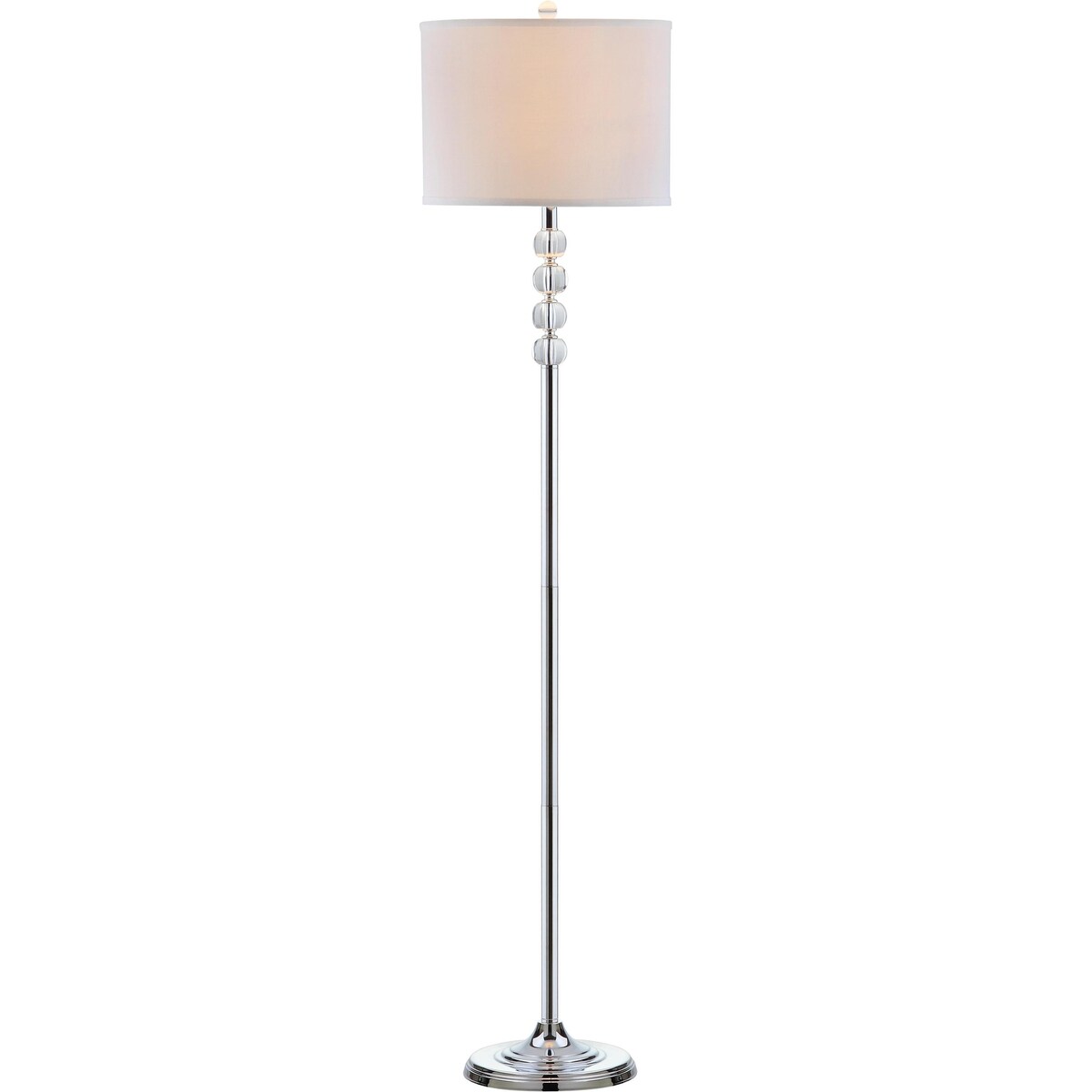 SAFAVIEH Lighting Davina 60-inch Crystal Floor Lamp - 14"x14"x60" - Clear/Chrome - 14Wx14Dx60H