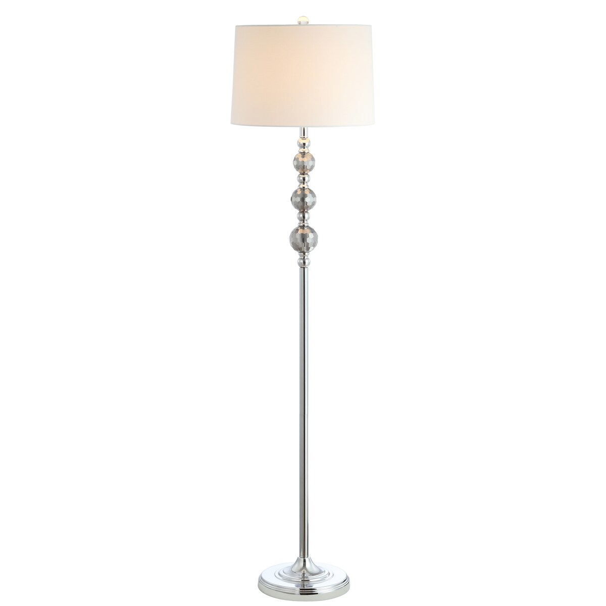 SAFAVIEH Lighting Deloris 62-inch Grey / Chrome Led Floor Lamp - 15" x 15" x 62" - 15Wx15Dx62H