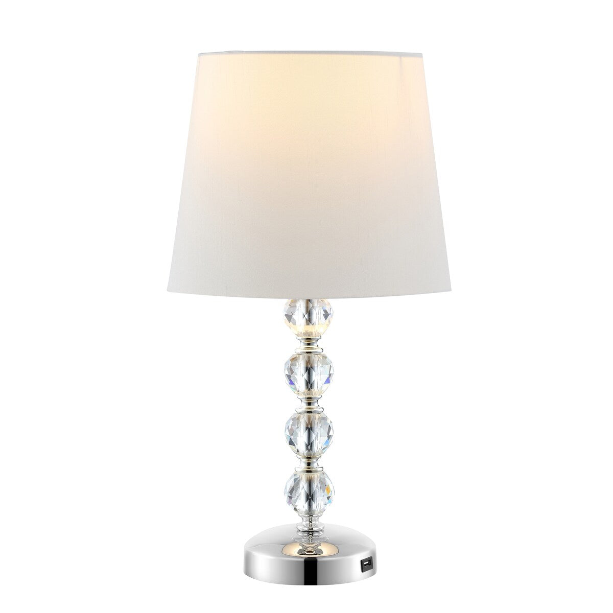 SAFAVIEH Lighting Denita Stacked Crystal Ball Lamp - 9" W x 9" D x 17" H - 9Wx9Dx17H