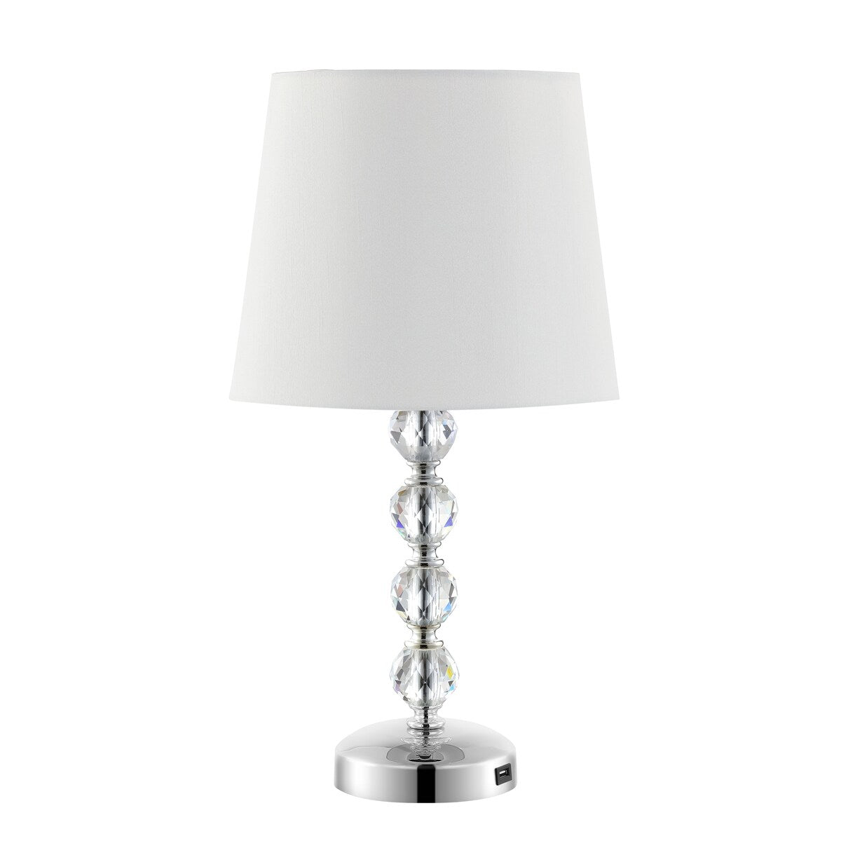 SAFAVIEH Lighting Denita Stacked Crystal Ball Lamp - 9" W x 9" D x 17" H - 9Wx9Dx17H