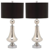 SAFAVIEH Lighting Dinie 26-inch Crackled Glass Table Lamp (Set of 2) - 12"x12"x25.5" - 12Wx12Dx26H