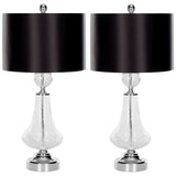 SAFAVIEH Lighting Dinie 26-inch Crackled Glass Table Lamp (Set of 2) - 12"x12"x25.5" - 12Wx12Dx26H