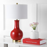 SAFAVIEH Lighting Dionne 28-inch Orange Table Lamp - 15" W x 15" D x 27.5" H - 15Wx15Dx28H