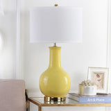 SAFAVIEH Lighting Dionne 28-inch Orange Table Lamp - 15" W x 15" D x 27.5" H - 15Wx15Dx28H