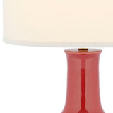 SAFAVIEH Lighting Dionne 28-inch Orange Table Lamp - 15" W x 15" D x 27.5" H - 15Wx15Dx28H