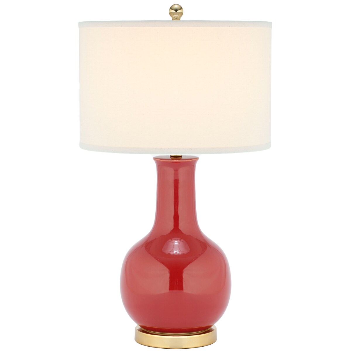 SAFAVIEH Lighting Dionne 28-inch Orange Table Lamp - 15" W x 15" D x 27.5" H - 15Wx15Dx28H