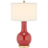 SAFAVIEH Lighting Dionne 28-inch Orange Table Lamp - 15" W x 15" D x 27.5" H - 15Wx15Dx28H