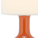 SAFAVIEH Lighting Dionne 28-inch Orange Table Lamp - 15" W x 15" D x 27.5" H - 15Wx15Dx28H