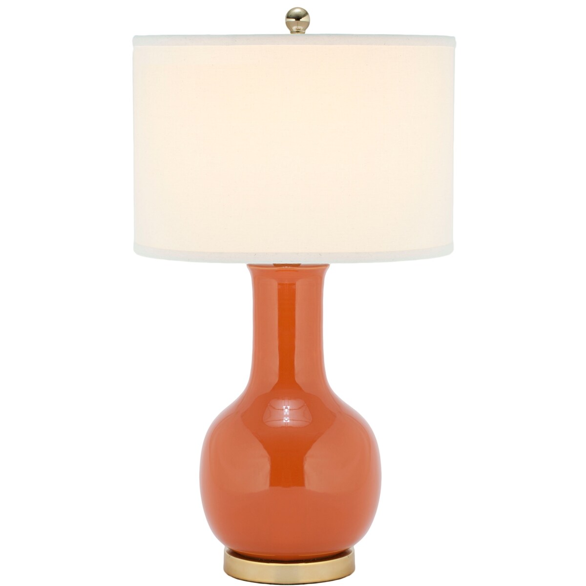 SAFAVIEH Lighting Dionne 28-inch Orange Table Lamp - 15" W x 15" D x 27.5" H - 15Wx15Dx28H