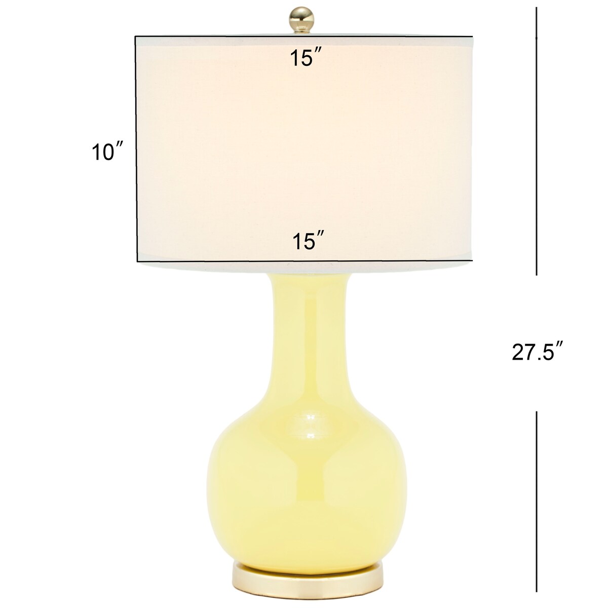 SAFAVIEH Lighting Dionne 28-inch Orange Table Lamp - 15" W x 15" D x 27.5" H - 15Wx15Dx28H