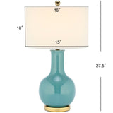 SAFAVIEH Lighting Dionne 28-inch Orange Table Lamp - 15" W x 15" D x 27.5" H - 15Wx15Dx28H