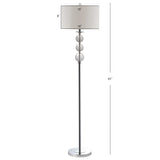 SAFAVIEH Lighting Dylbere 62-inch Glass Globe Floor Lamp - 15"x15"x61" - Clear - 15Wx15Dx61H