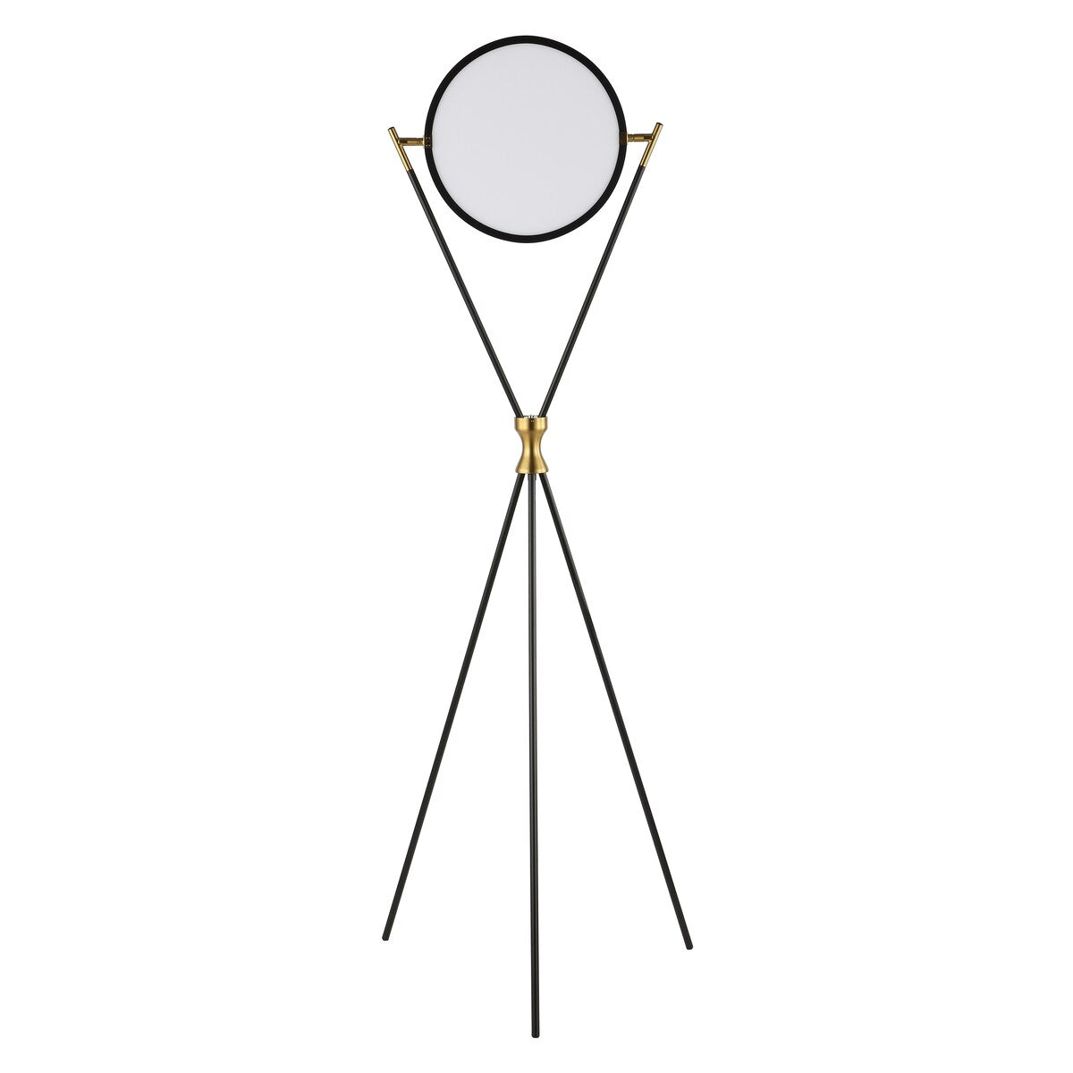 SAFAVIEH Lighting Earlene 61-inch Tripod Floor Lamp - 22 In. W x 22 In. D x 61 In. H - Black/Gold - 22Wx22Dx61H