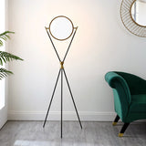 SAFAVIEH Lighting Earlene 61-inch Tripod Floor Lamp - 22 In. W x 22 In. D x 61 In. H - Black/Gold - 22Wx22Dx61H