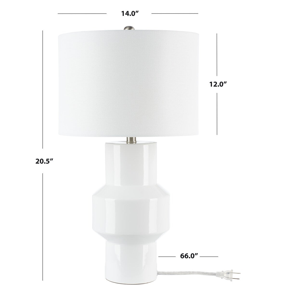 SAFAVIEH Lighting Eavan 20.5" Table Lamp - 14" W x 14" D x 21" H - 14Wx14Dx21H