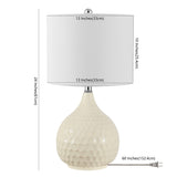 SAFAVIEH Lighting Edita 24-inch Ceramic LED Table Lamp (Set of 2) - 13" W x 13" L x 24" H - 13Wx13Dx24H