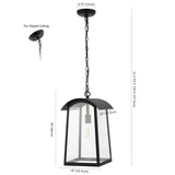 SAFAVIEH Lighting Edite Outdoor Pendant - 10" W x 10" D x 22-94" H - 10Wx10Dx94H