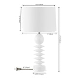 SAFAVIEH Lighting Edle Contemporary 27-inch Table Lamp (LED Bulb Included) - 15 In. W x 15 In. D x 27.3 In. H - 15Wx15Dx27H