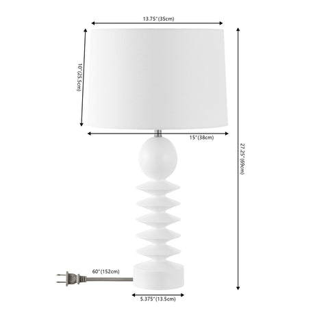 SAFAVIEH Lighting Edle Contemporary 27-inch Table Lamp (LED Bulb Included) - 15 In. W x 15 In. D x 27.3 In. H - 15Wx15Dx27H