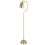 SAFAVIEH Lighting Ekea 66-inch Led Floor Lamp - 12" x 9.9" x 66.5" - Brass Gold - 12Wx10Dx67H